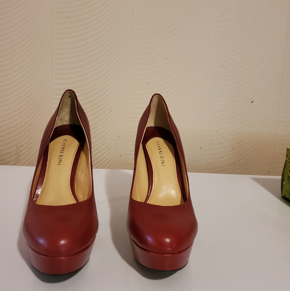 Ferrari Red Platform Pumps